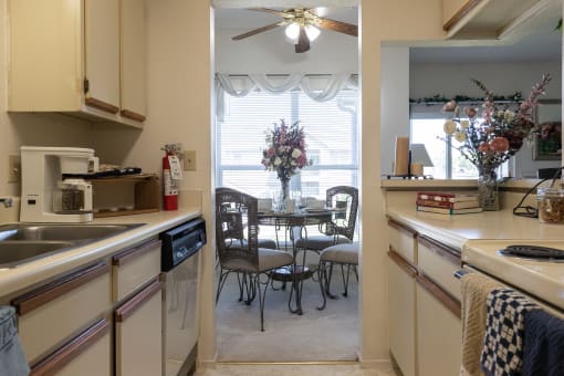 A bright and functional kitchen with ample counter space.